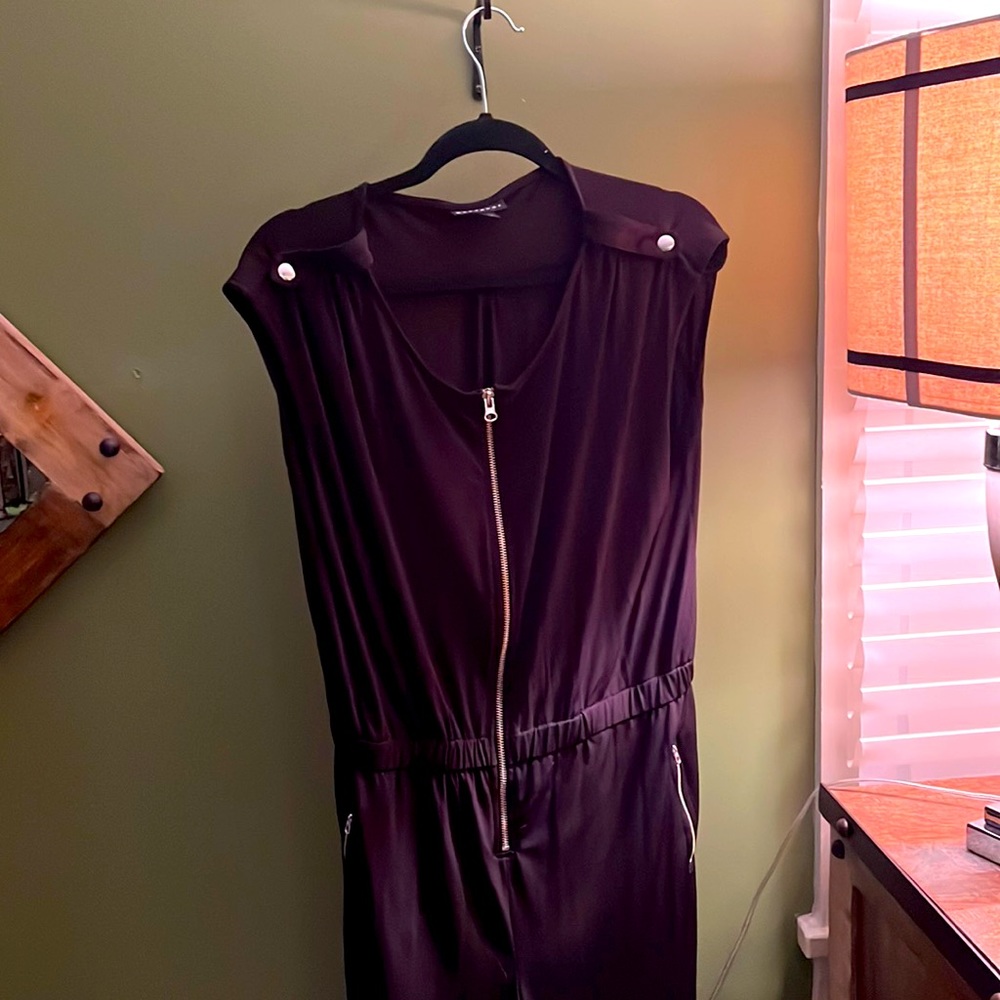 Black Zipper pants jumpsuit